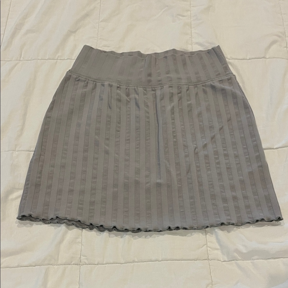 Aerie Gray Striped Pencil Skirt